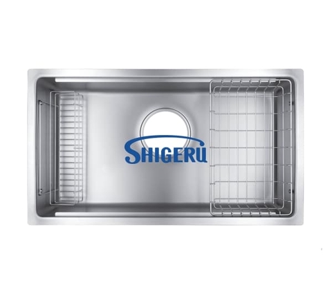 Chậu rửa bát 1 hố nhập khẩu Nhật Bản Shigeru LE JSN-K 2F FS hạt sần, chống xước .