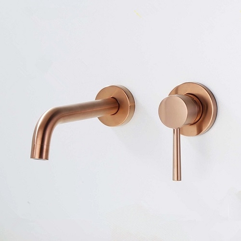 Vòi lavabo âm tường màu đồng vàng DL-600010RG