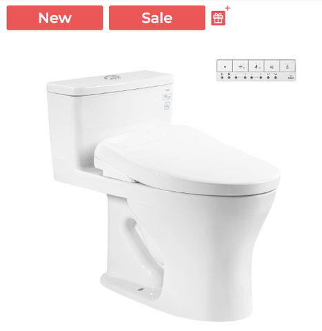 Bàn cầu TOTO, kèm nắp rửa điện tử MS855CDW23( nắp rửa dòng S7 - TCF47360GAA)