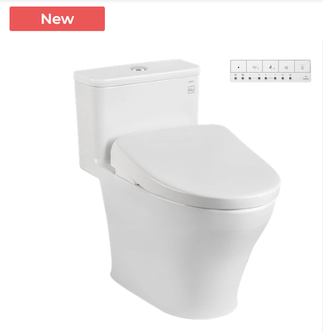 Bàn cầu TOTO, kèm nắp rửa điện tử MS857CDW23( nắp rửa dòng S7 - TCF47360GAA)