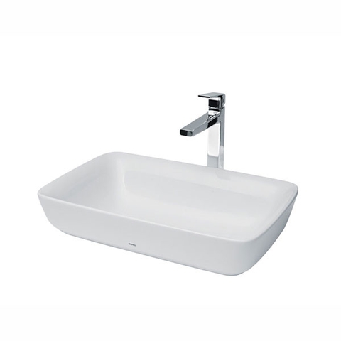 Chậu đá cẩm thạch nhân tạo đặt bàn TOTO PJS06WE#GW (  PJS06WEGW ), men trắng bóng.