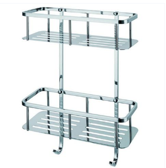 Kệ treo tường thẳng 2 tầng Geler 42-2 (30x45cm), chất liệu inox