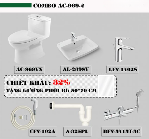 Combo AC-969VN (Chậu bàn đá – Sen nhiệt độ )