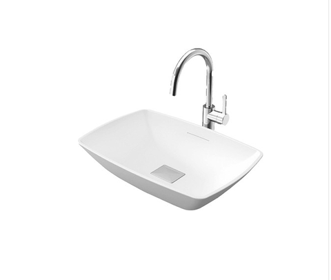 Chậu đặt bàn đá cẩm thạch nhân tạo TOTO PJS02WE#MW, men trắng mờ.