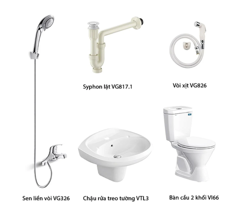 Combo thiết bị vệ sinh Viglacera số 1
