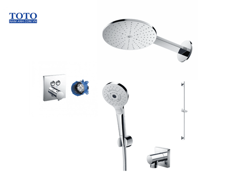 Bộ sen tắm nhiệt độ âm tường TOTO 2 đường nước : TBW07004A/TBN01002B/TBV02105B/TBN01001B/TBV02402B/TBN01001B/TBW02013B/TBW02017A/TBW02011B