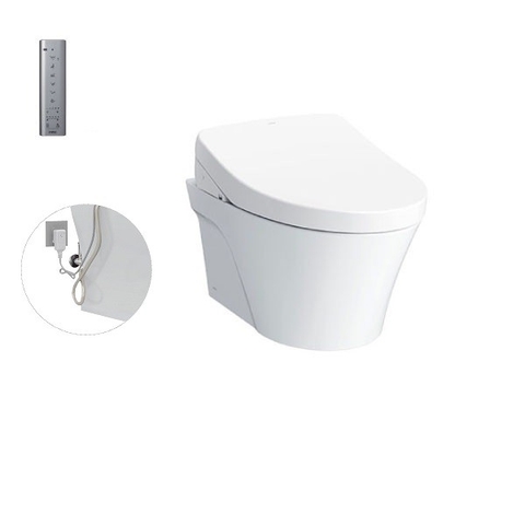 Bàn cầu treo tường TOTO, kèm nắp rửa điện tử WASHLET: CW822RA /WH172A /TCF4911Z /MB176G#WH