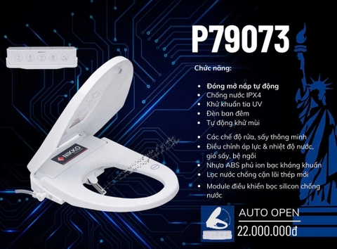 NẮP RỬA THÔNG MINH NIKKO P79073 - TỰ ĐỘNG ĐÓNG/MỞ