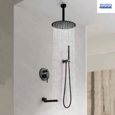 Sen tắm âm tường, âm trần mầu trắng - mầu đen -mầu vàng 1002QH