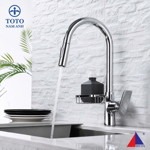 Vòi bếp dây rút đa năng Selta SS 126