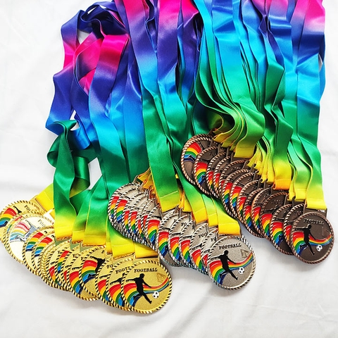 Huy chương bóng đá dây 7 màu