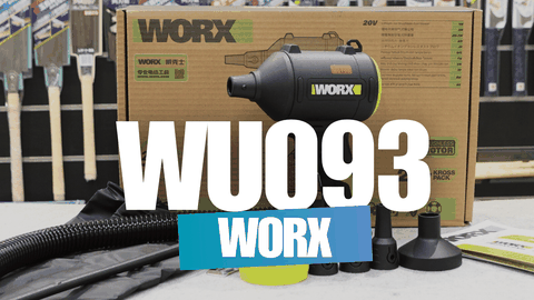 Worx WU093 20V — Đánh giá máy thổi pin nhẹ, 4 mức, lực ~2.8N