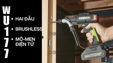 WORX WU177 Switch Driver 2.0 — Mở hộp & đánh giá: hai đầu, brushless, mô-men điện tử