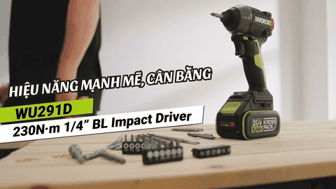 WU291D — Tuốc-nơ-vít 230 Nm: Mạnh, gọn và có AI