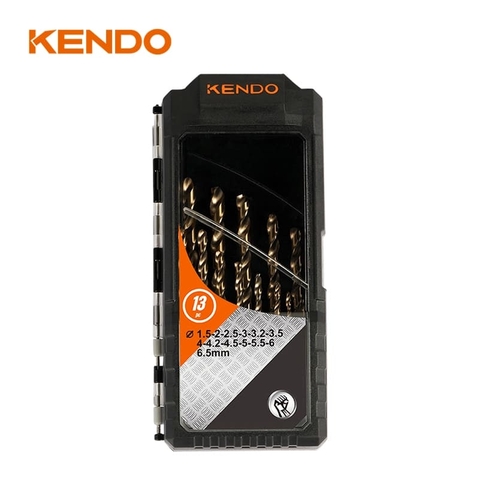 Bộ mũi khoan inox HSS-Co 13 cái (1.5- 6.5mm) Kendo 11604034