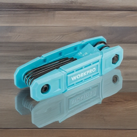 Bộ lục giác xếp gọn bông sao 9 chi tiết  Workpro WP222033