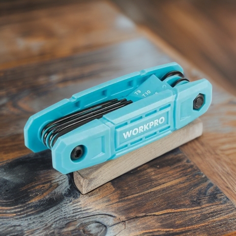 Bộ lục giác xếp gọn bông sao 9 chi tiết  Workpro WP222033