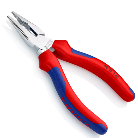 Kìm mũi nhọn mạ chrome, cộng lực 145mm Knipex 08 25 145