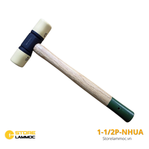 Búa nhựa đàn hồi cán gỗ Ohsho 1-1/2P-NHUA