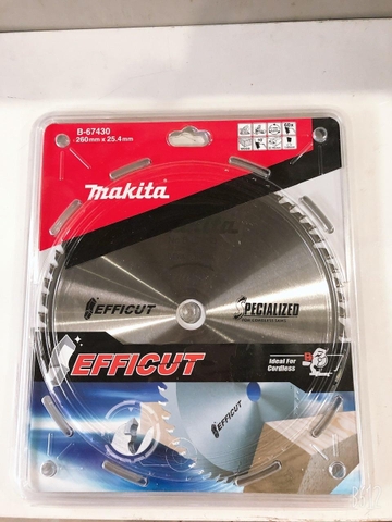 Lưỡi cưa gỗ dòng Efficut MAKITA B-67430 260mm, cốt 25.4mm, 60 răng