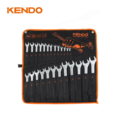 Bộ cờ lê 2 đầu vòng miệng bằng thép Cr-V 25 cái (6 - 32mm) Kendo 15249