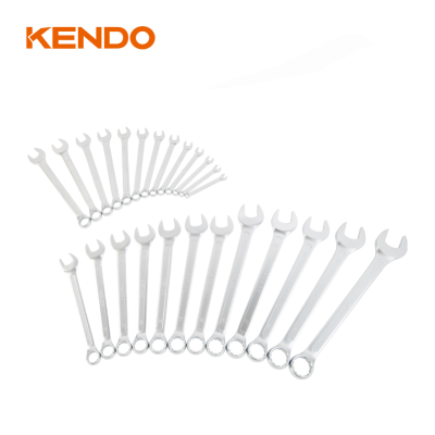 Bộ cờ lê 2 đầu vòng miệng bằng thép Cr-V 25 cái (6 - 32mm) Kendo 15249