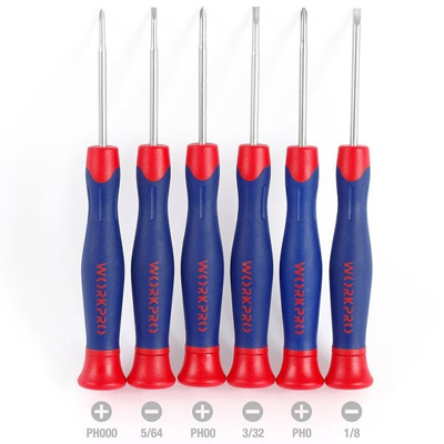 Bộ tua vít sửa điện tử 6 chi tiết Workpro W000802