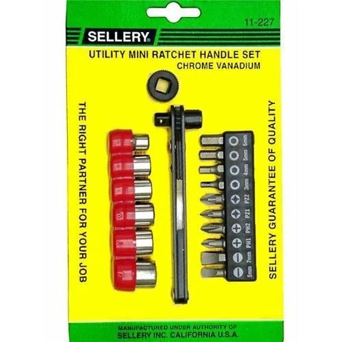 SELLERY 11-227 | Bộ vít và khẩu 15 đầu - 2 chiếc