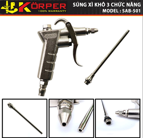 Súng xì khô 3 chức năng Korper KP-SAB-501