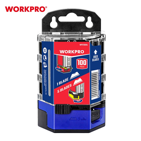 Bộ 100 lưỡi dao rọc cáp hình thang Workpro WP213004