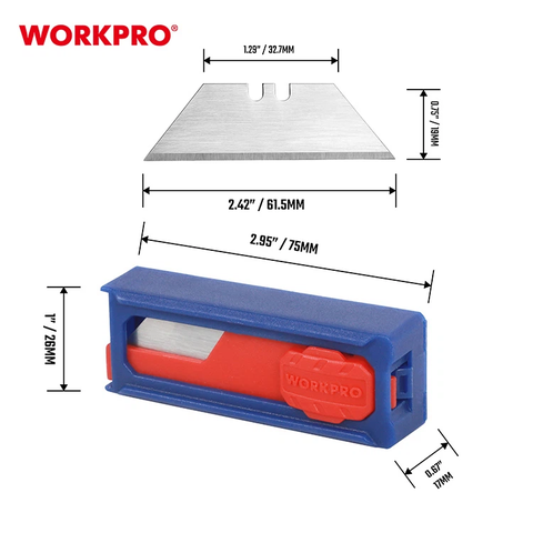 Bộ 10 lưỡi dao rọc cáp Workpro WP213002