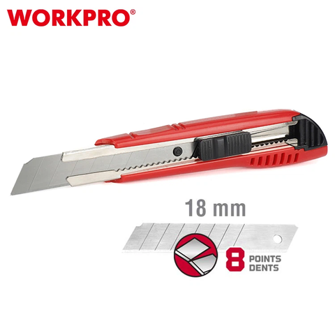 Dao rọc giấy 18mm cán nhựa Workpro WP212013