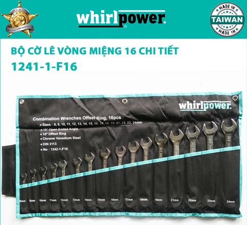 Bộ cờ lê vòng miệng 16 chi tiết Whirlpower 1242-1-F16
