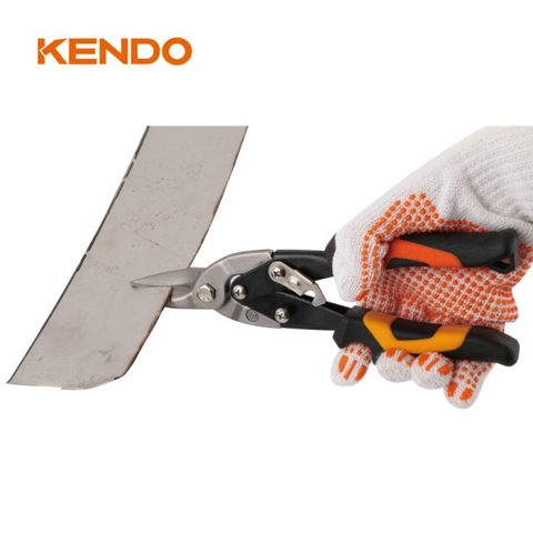 Kéo cắt tôn bằng thép Cr-Mo cắt thẳng 250mm Kendo 30832