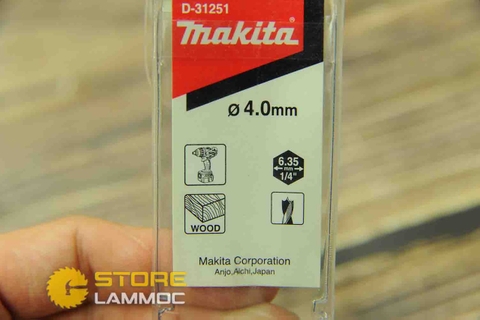 Mũi khoan gỗ chuôi lục giác 4x92mm MAKITA D-31251