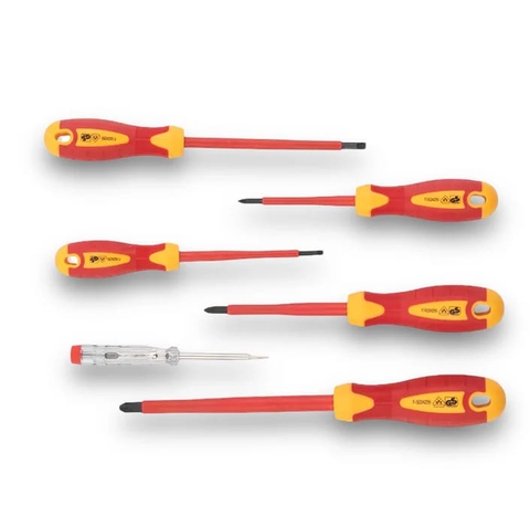 Bộ tua vít cách điện 1000V VDE bằng thép CrV (6 chi tiết/ bộ) Kendo 20483