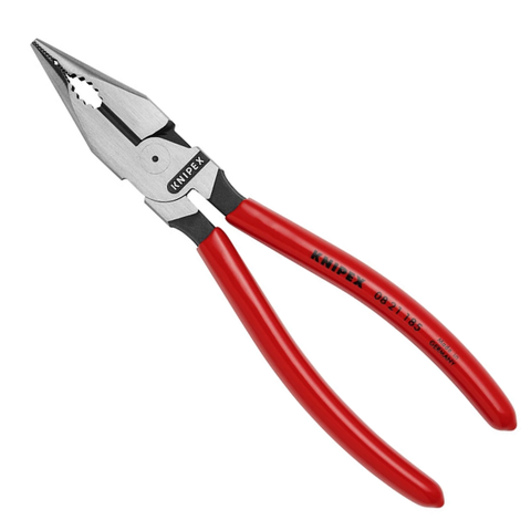 Kìm mũi nhọn 185mm, cán bọc nhựa Knipex 08 21 185