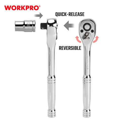 Bộ đầu cờ lê thay thế 1/4 inch + 3/8 inch (1 SET = 39 cái) Workpro  WP202536