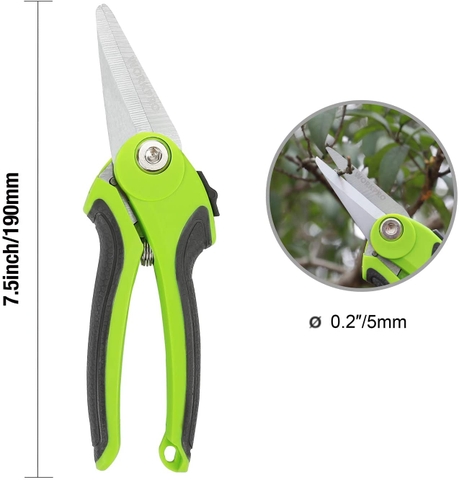 Kéo cắt cành mũi thẳng dài 190mm Workpro W151008