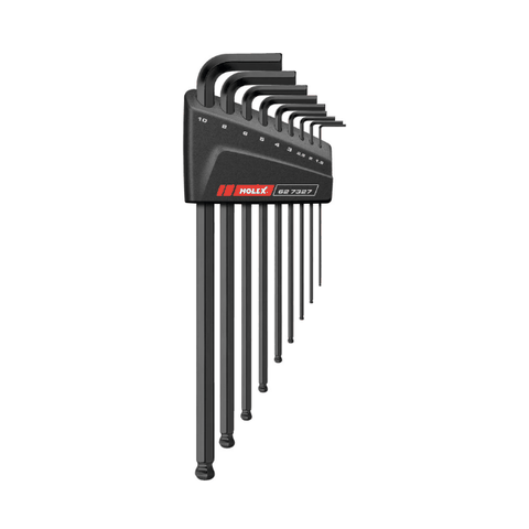 Bộ lục giác chữ L  9 chi tiết phủ đen bề mặt Holex 627327