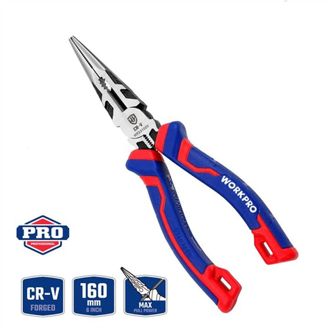 Kìm mỏ nhọn 160mm Workpro WP231020