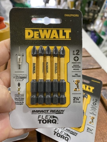 Bộ 5 mũi bắn bắn vít Dewalt DWA2PH2IR5-Z