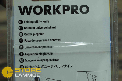 Dao rọc cáp gấp gọn tiện ích WORKPRO W011009, có lưỡi thay thế