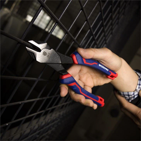 Kìm cắt dây điện trợ lực 7inch (180mm) cao cấp Workpro WP231023