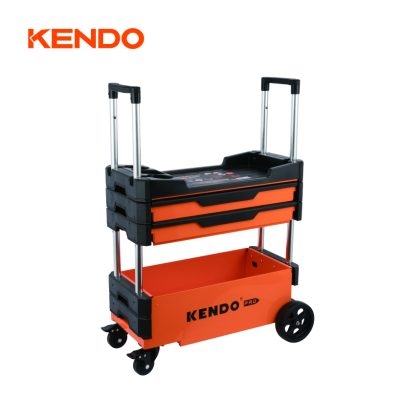 Xe đẩy dụng cụ gấp gọn kích thước 70×38×53.5/90cm Kendo 90333