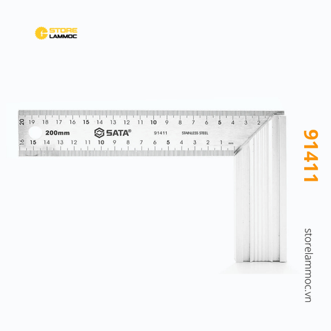 Thước ke góc vuông Sata 91411 20cm/8in