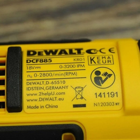 Thân máy bắn vít pin Dewalt DCF885N-KR 18V