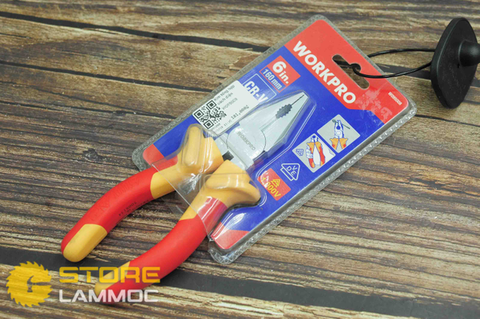 Kìm tổng hợp cách điện  6inches/160mm Workpro W095008