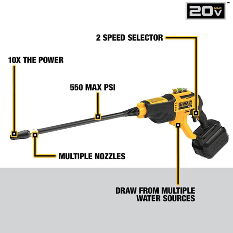 DCBW550B | Súng phun xịt nước pin  20V Dewalt