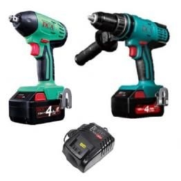 Combo máy khoan 70Nm và bắn bu lông 300Nm pin 18v DCA ADKIT05E (2 pin 4Ah)